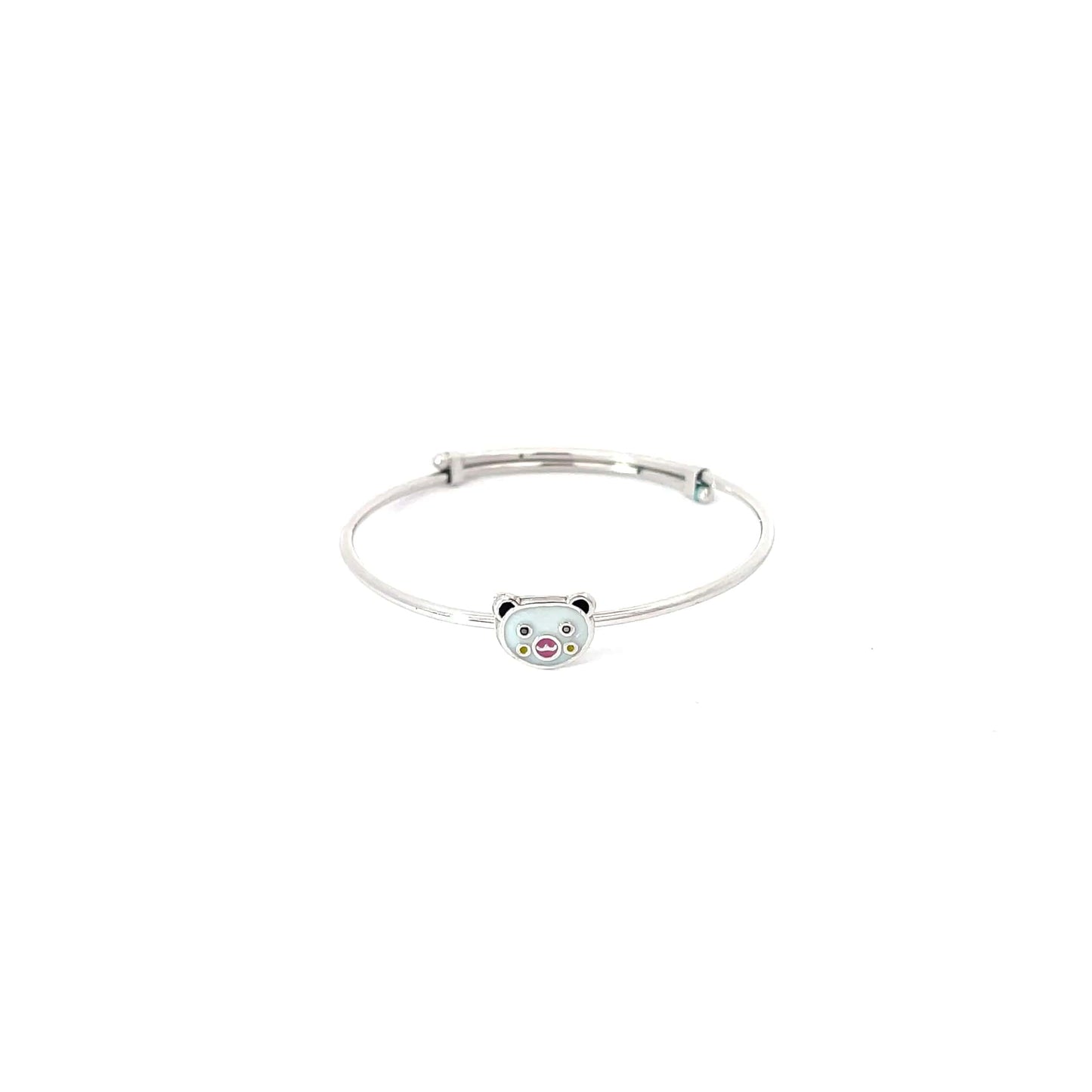 CUTE BEAR FACE SILVER KIDS KADA