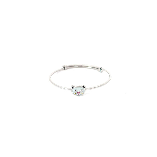 CUTE BEAR FACE SILVER KIDS KADA