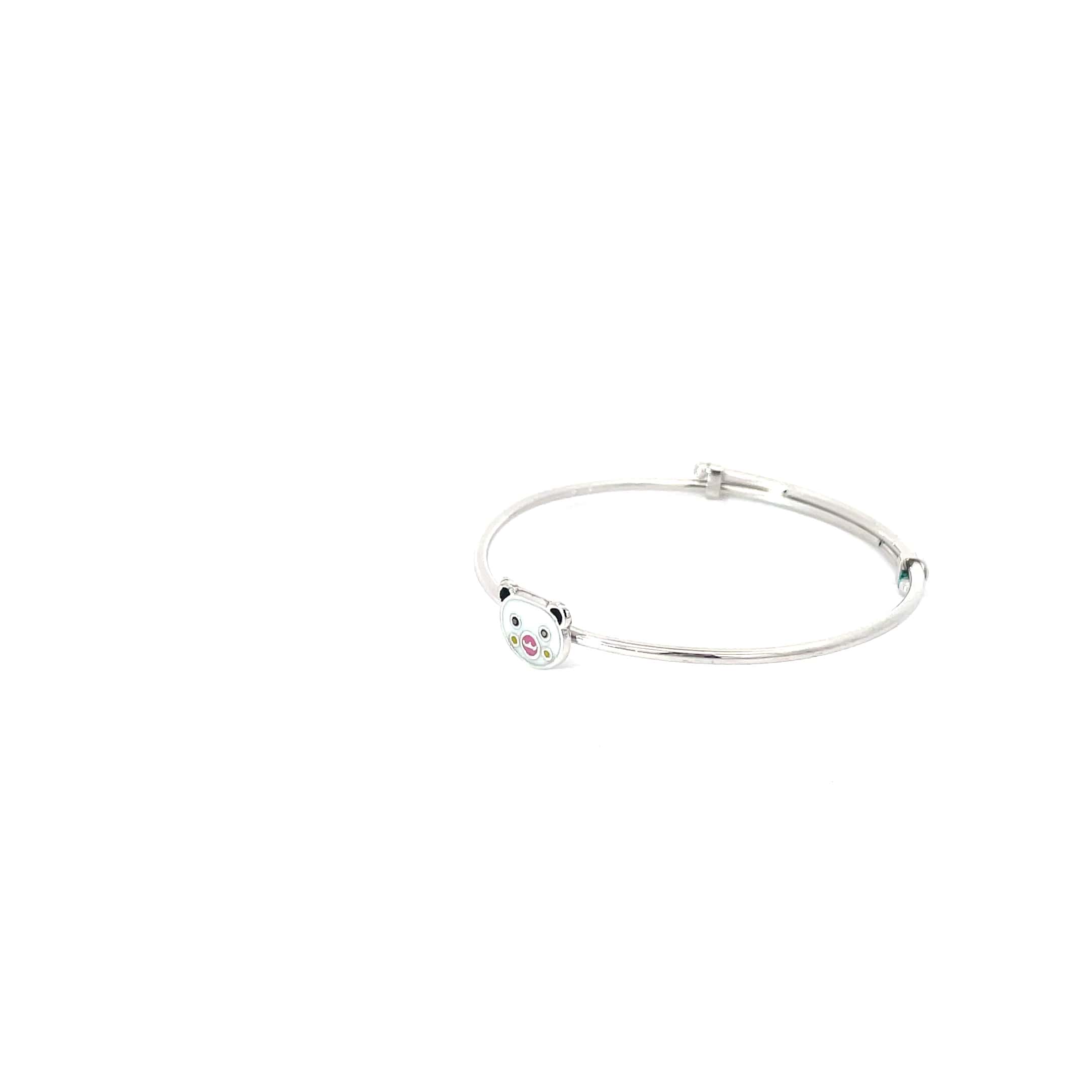 CUTE BEAR FACE SILVER KIDS KADA