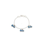 TINY RACERS CHARM SILVER KIDS BRACELET