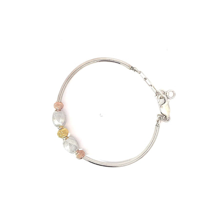 TRINITY BEADS SILVER BRACELETE