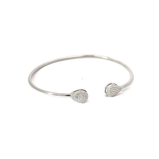 SILVER RAINDROP CUFF BRACELET