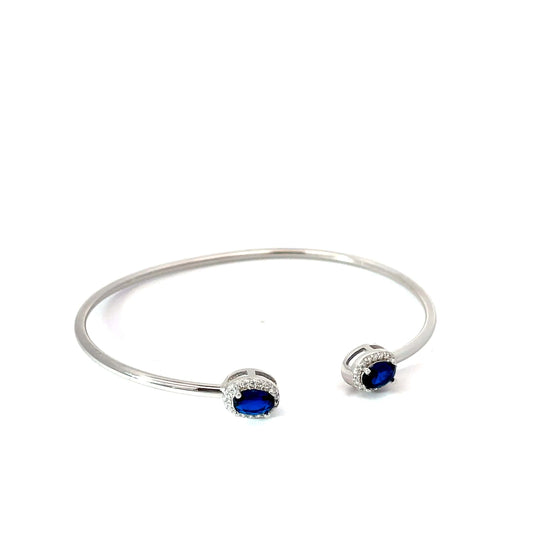 SILVER MIDNIGHT SAPPHIRE CUFF