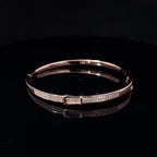 SILVER WHITE GLAM CLASP BRACELET