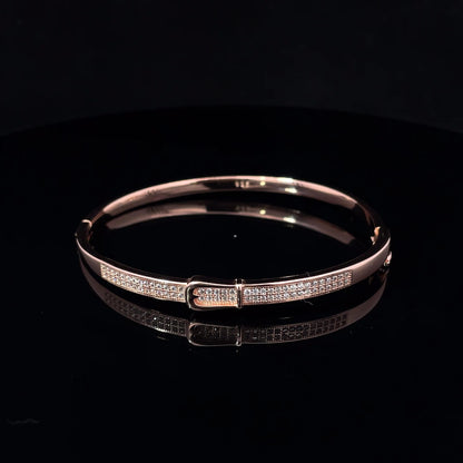 SILVER WHITE GLAM CLASP BRACELET
