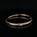 SILVER WHITE GLAM CLASP BRACELET