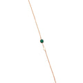 SILVER GREEN GAZE BRACELET