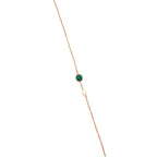 SILVER GREEN GAZE BRACELET