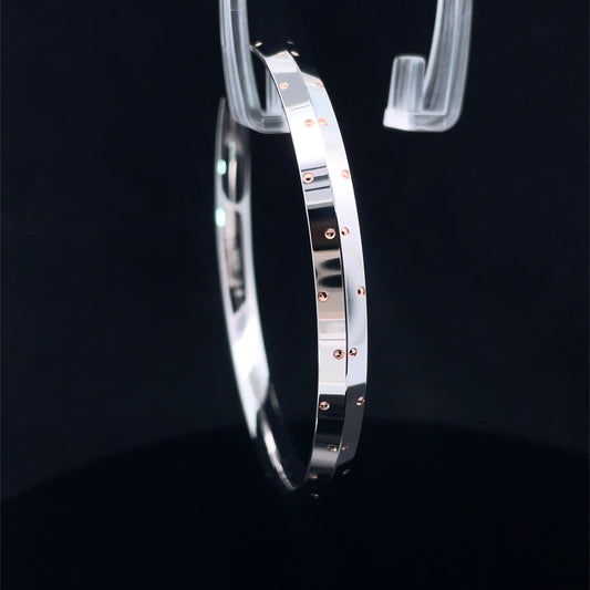 SILVER RIVET BRACELET