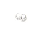 BOLD HUGGIE SILVER HOOPS