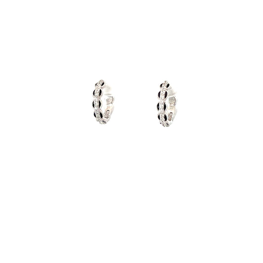 ELEGANT BRAIDED SILVER HOOPS