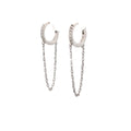 CHAINED GRACE SILVER HOOPS