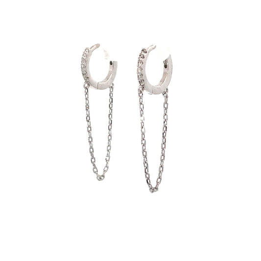 CHAINED GRACE SILVER HOOPS
