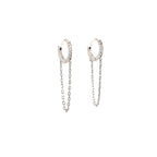CHAINED GRACE SILVER HOOPS