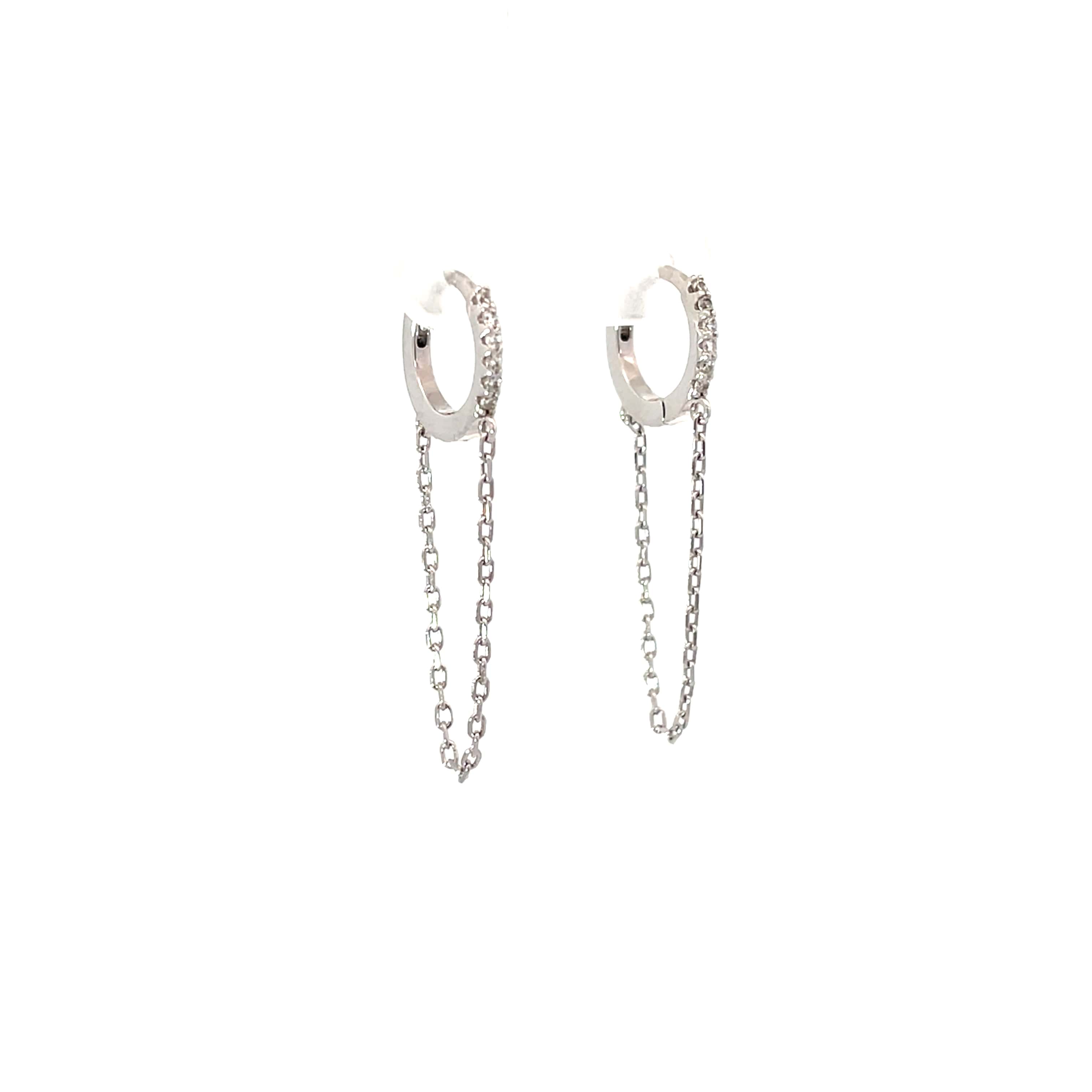 CHAINED GRACE SILVER HOOPS