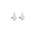 CHANGEABLE CHARM SILVER HOOPS
