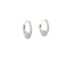 CRYSTAL ORBIT SILVER HOOPS