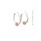 DUAL TONE SILVER HOOPS