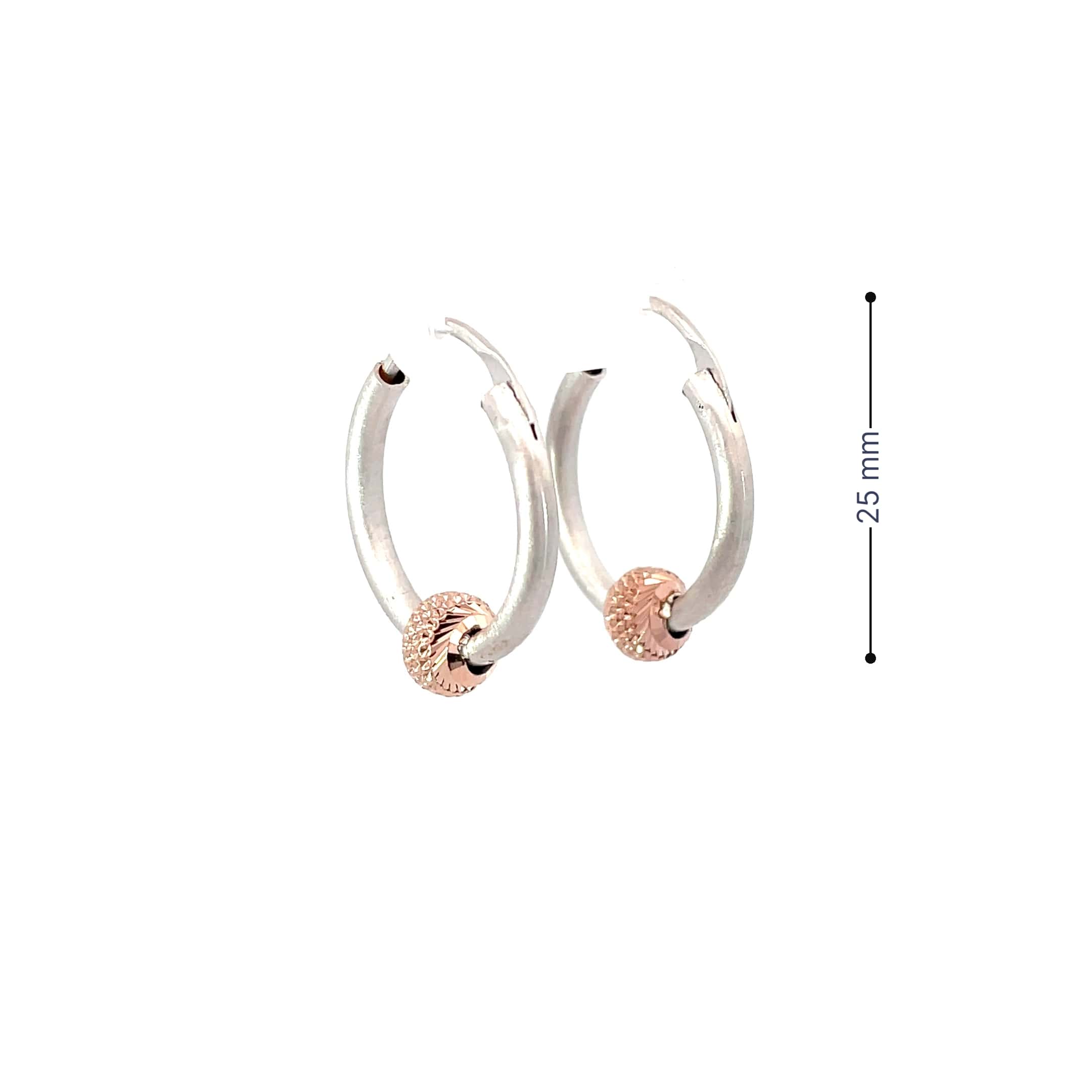 DUAL TONE SILVER HOOPS