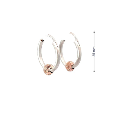 DUAL TONE SILVER HOOPS