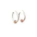 DUAL TONE SILVER HOOPS