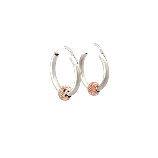 DUAL TONE SILVER HOOPS