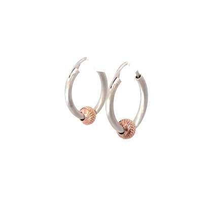 DUAL TONE SILVER HOOPS
