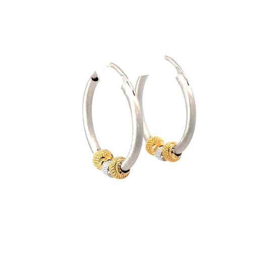 MODERN GLAM SILVER HOOPS
