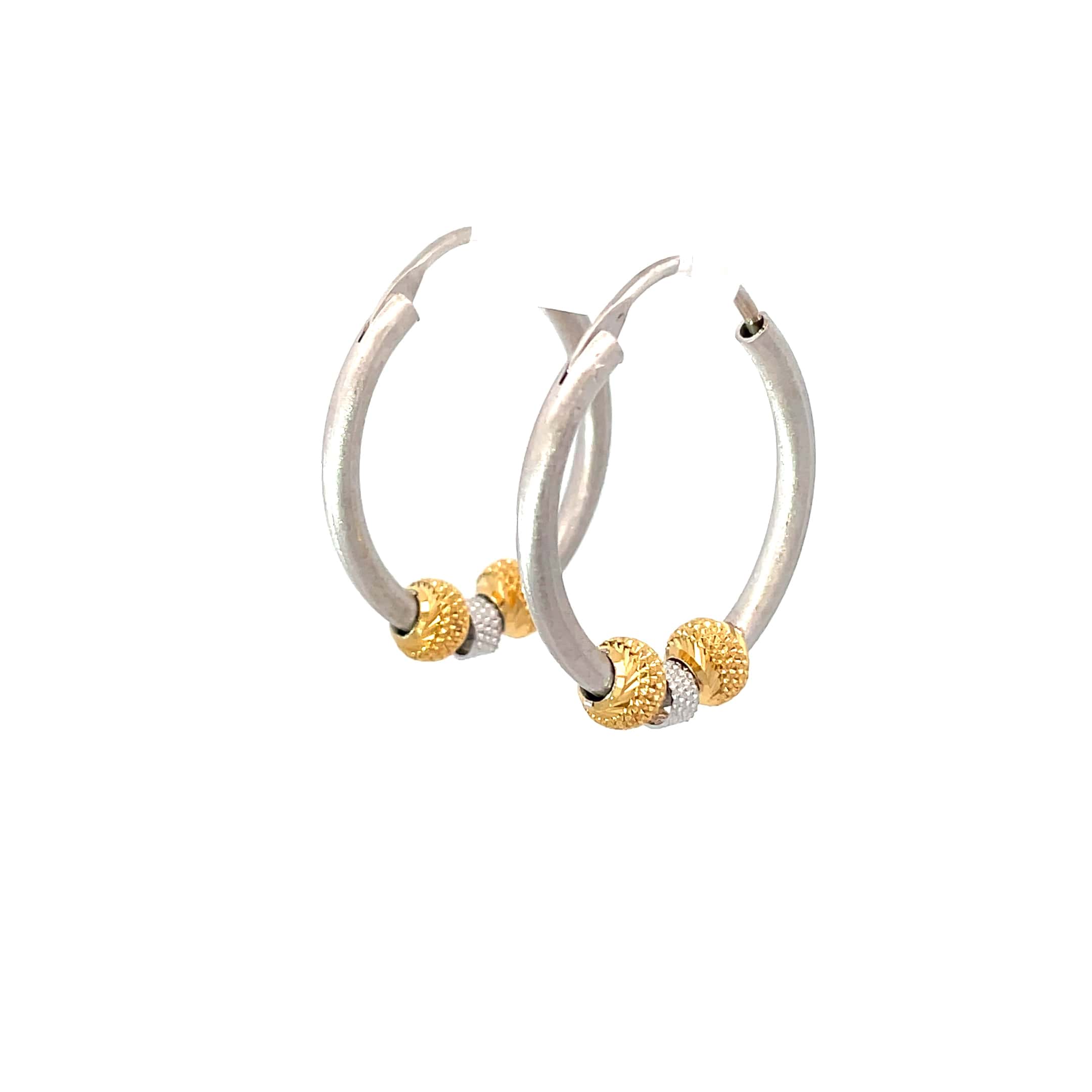 MODERN GLAM SILVER HOOPS