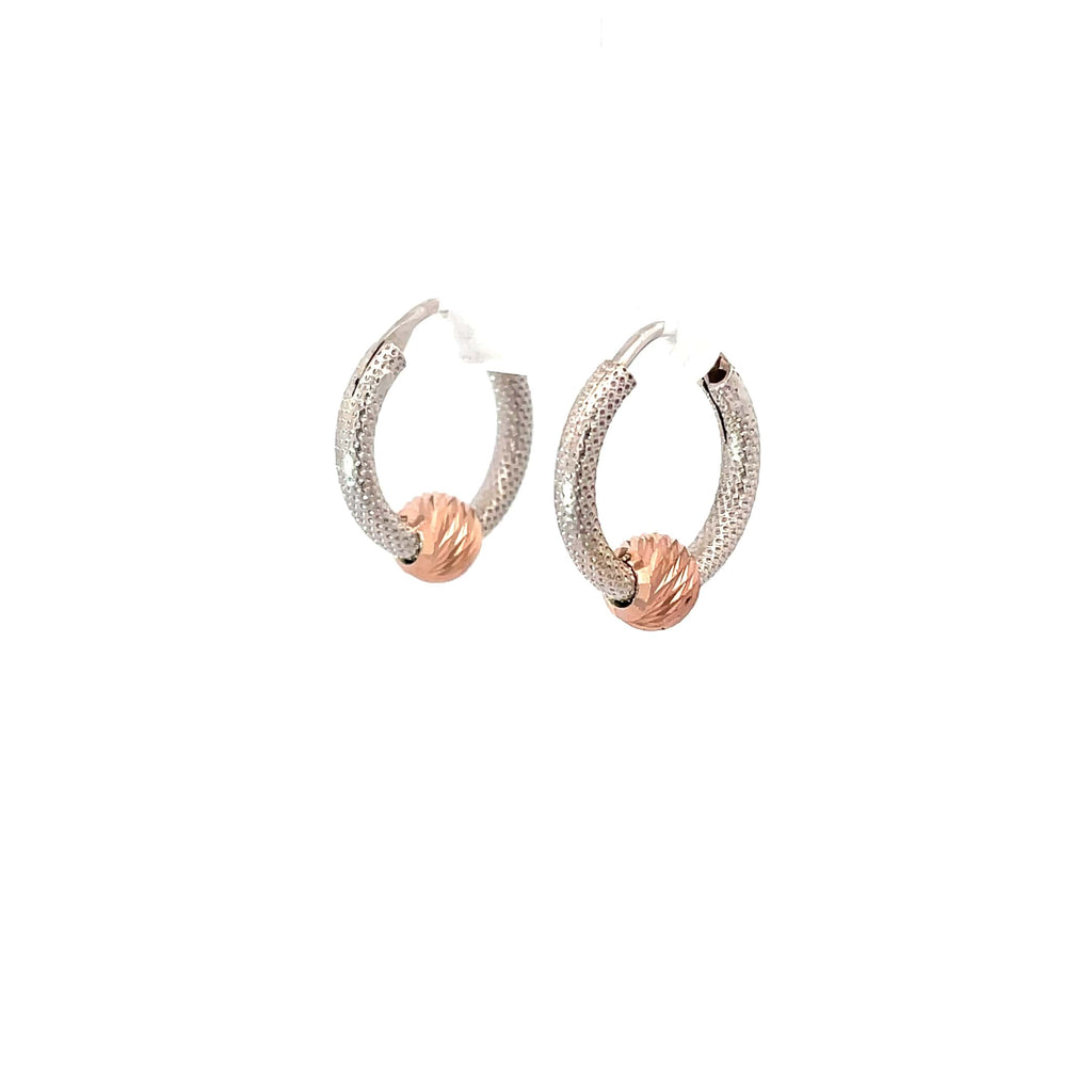 TEXTURED TWIST SILVER HOOPS