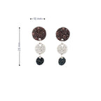 GLAM DISC SILVER EARRINGS