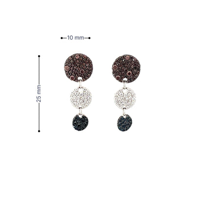 GLAM DISC SILVER EARRINGS