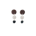 GLAM DISC SILVER EARRINGS