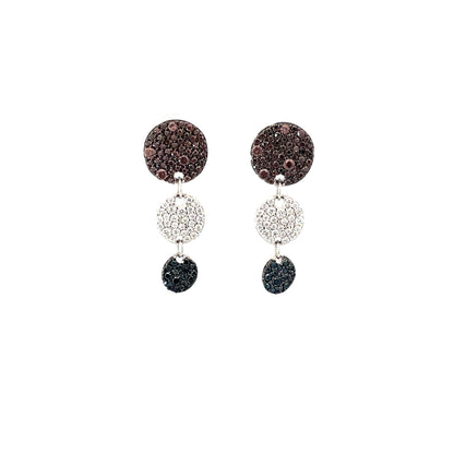 GLAM DISC SILVER EARRINGS