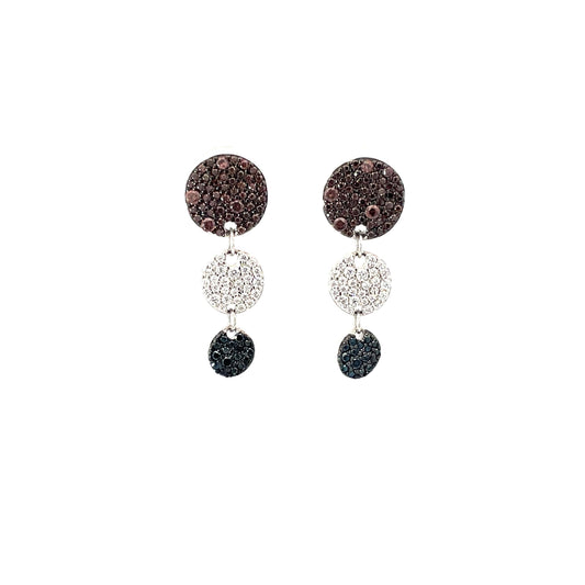 GLAM DISC SILVER EARRINGS