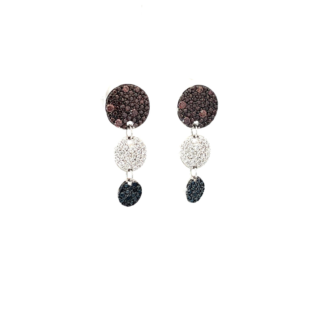 GLAM DISC SILVER EARRINGS