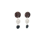 GLAM DISC SILVER EARRINGS