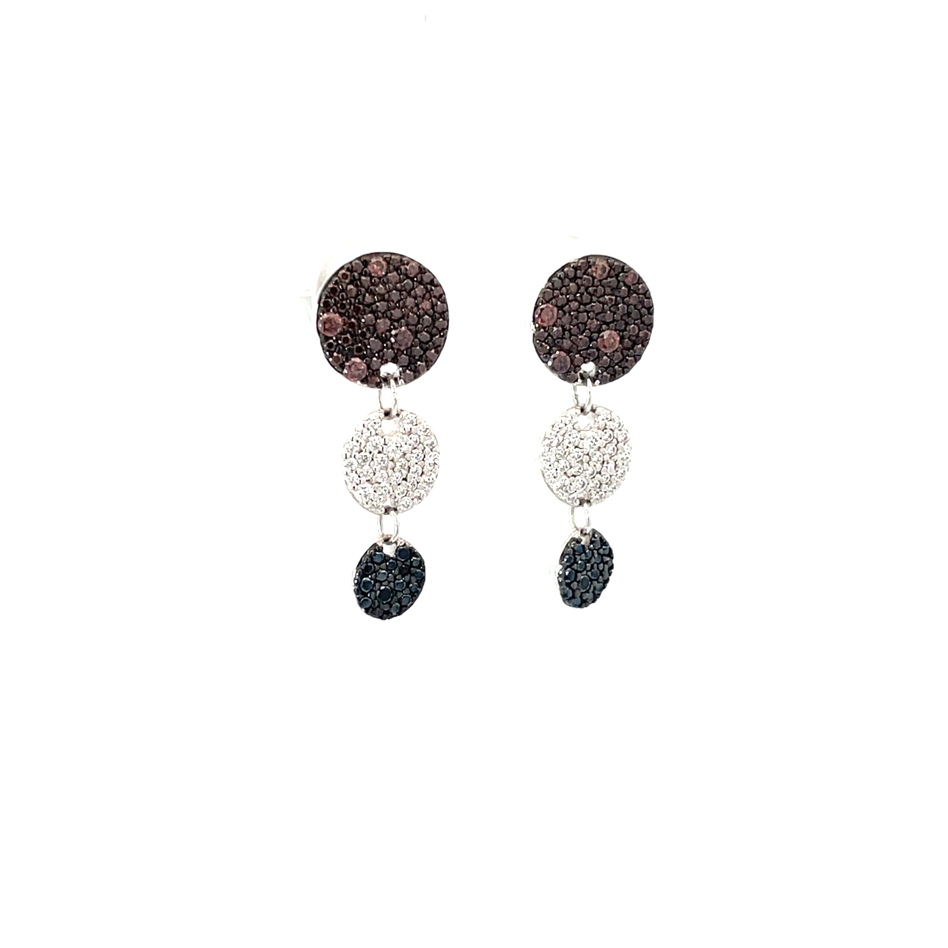 GLAM DISC SILVER EARRINGS
