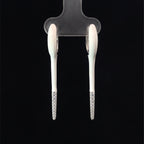 WHITE SILVER GLIDE EARRINGS