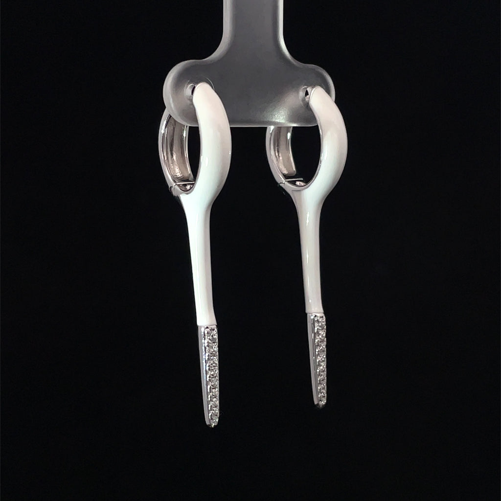 WHITE SILVER GLIDE EARRINGS