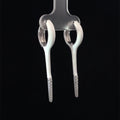 WHITE SILVER GLIDE EARRINGS