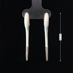 WHITE ROSE GOLD GLIDE EARRINGS