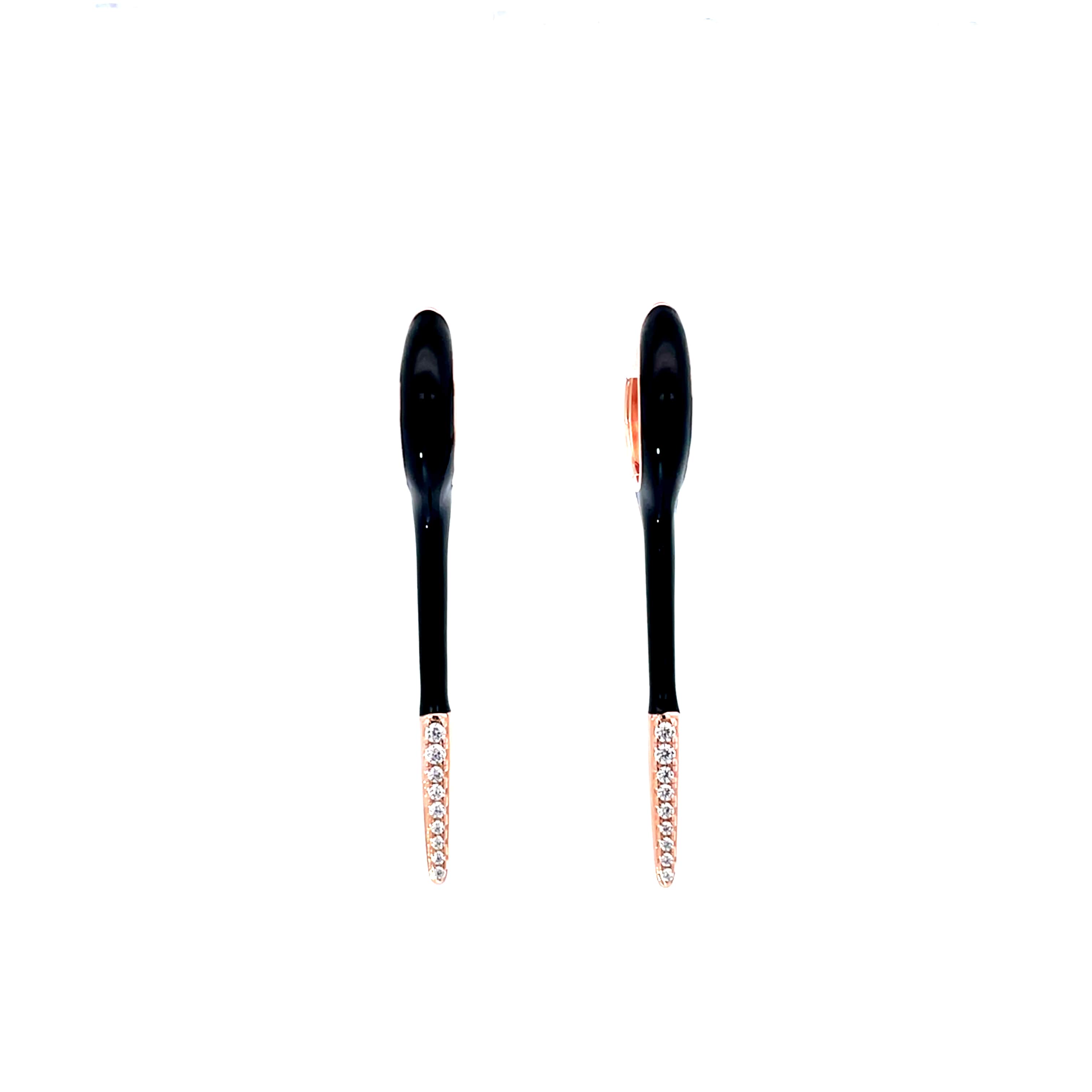 BLACK ROSE GOLD GLIDE EARRINGS