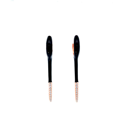 BLACK ROSE GOLD GLIDE EARRINGS