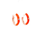 ORANGE AURA ROSE GOLD HOOPS