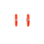 ORANGE AURA ROSE GOLD HOOPS