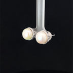 SILVER WHITE CLASSIC STUDS