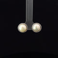 SILVER WHITE LUXE STUDS