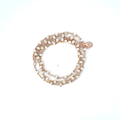 CRYSTAL GLIMMER SILVER NECKLACE