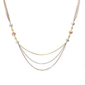 METALLIC TRIO SILVER NECKLACE